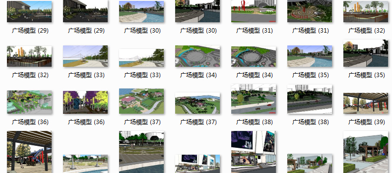 T143草图大师模型SU园林景观设计sketchup公园广场小区学校室...-38