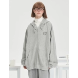 Осенний кардиган для влюбленных с молнией, толстовка, куртка, балахон, с медвежатами, оверсайз