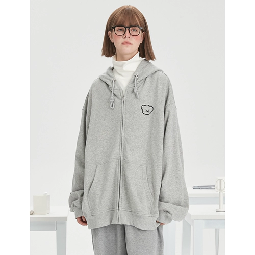 Осенний кардиган для влюбленных с молнией, толстовка, куртка, балахон, с медвежатами, оверсайз