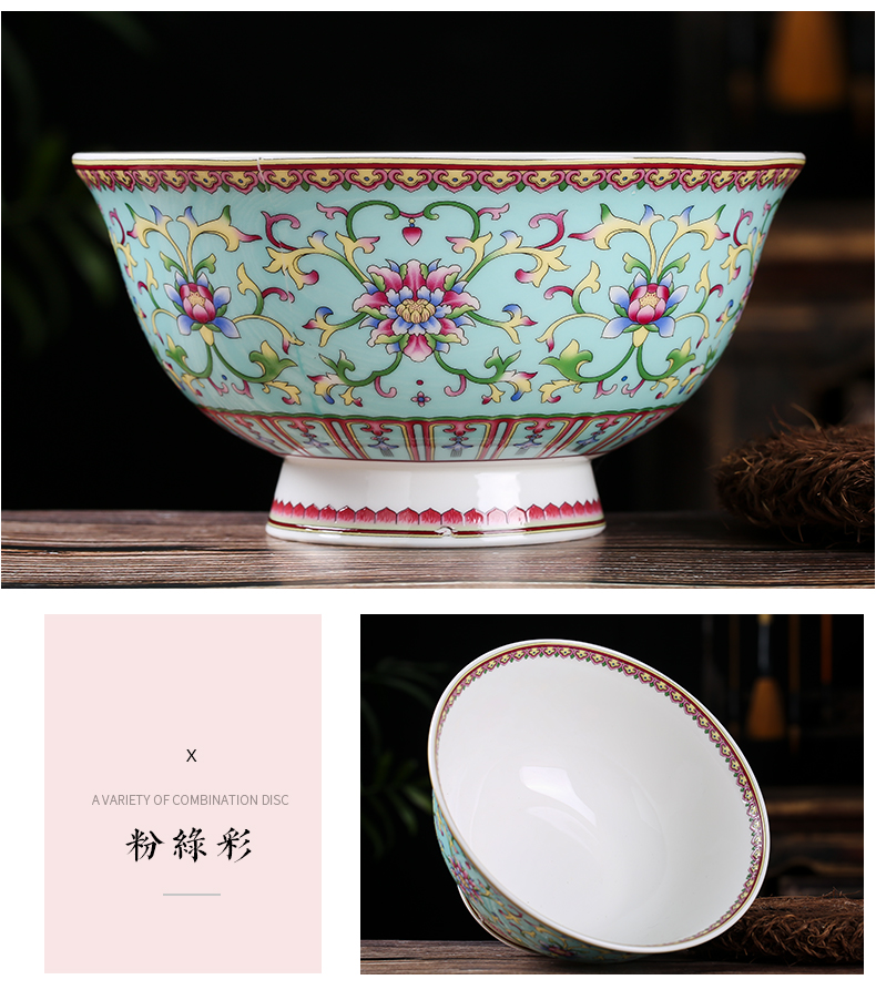 Jingdezhen ceramic product 6 inches tall foot against the iron rice bowl to eat rainbow such as bowl with a single ipads porcelain bowl bowl of long life