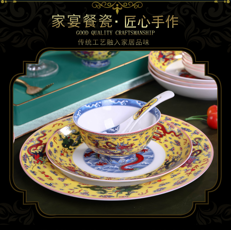 Jingdezhen ceramic bowl a single high against the iron rice bowl mercifully rainbow such use Chinese style household microwave bowl bowl of long life