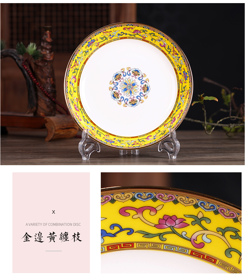 Jingdezhen new ceramic tableware ipads porcelain child home cooking dish FanPan deep dish salad plate antique Chinese style cuisine