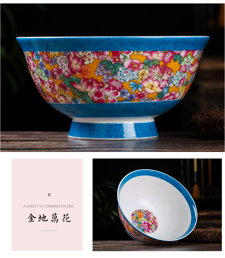 Jingdezhen ceramic product 6 inches tall foot against the iron rice bowl to eat rainbow such as bowl with a single ipads porcelain bowl bowl of long life