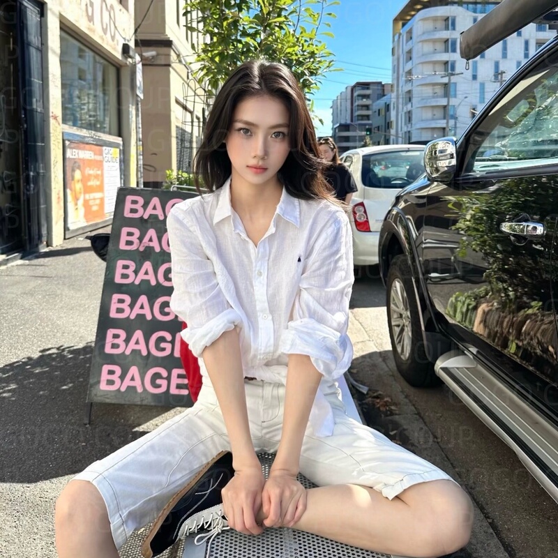 Classic Linen Embroidered Shirt, Versatile, Breathable, Long-Sleeved, Loose-Fitting, Collared Women's Clothing, Summer 2026 Classic Linen Embroidered Shirt, Versatile, Breathable, Long-Sleeved, Loose-Fitting, Collared Women's Clothing, Summer 2026
