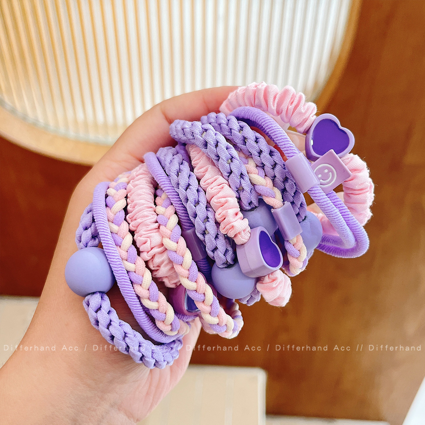 Children's Cute Hair Ties for Ponytails, High Elasticity, Durable Hair Ties, Simple Korean Style, High-End Rubber Bands, Elegant and Versatile Hair Accessories