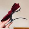 New Year's Red Bow Hair Clip for the Year of the Horse, Large Hairpin for Women, Back of the Head Hair Accessory