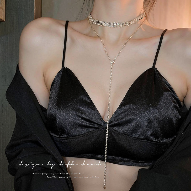 Necklace Accessories Women's Chest Chain Jewelry Pure and Sexy Body Chain Internet Celebrity Versatile Clavicle Chain Sweet and Cool Spicy Girl Chain