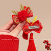 New Year Red Children's Festive Hairpin Bowknot New Year Hair Accessory Ancient Style Headdress Chinese Style Girls' Hanfu Hairpin