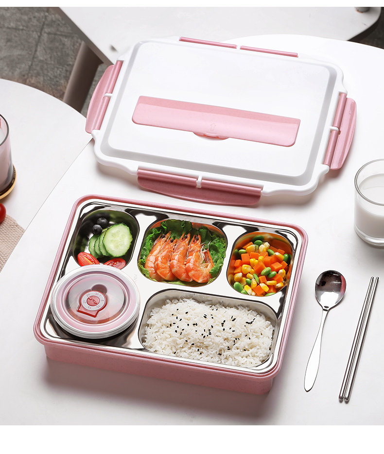 Hộp cơm trưa lớn, hộp ăn trưa, học sinh tiểu học có vỏ bọc, chống vảy, nhân viên văn phòng đơn giản, căng tin, cách nhiệt cầm tay, giảm mỡ, hộp cơm - Hộp cơm điện sưởi ấm hop com dien