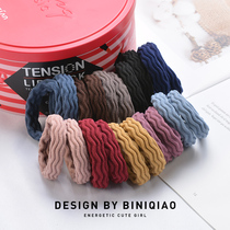 Black head rope base Hairband summer minimalist tie hair rubber band headwear simple no trace thick girl hair rope