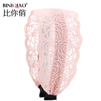 Hairband hair accessories Korean wide-sided hairpin headband hairband female headwear lace retro temperament Japanese and Korean clip simple