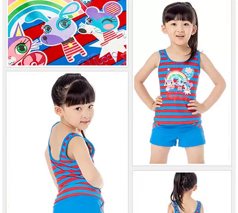 Đồ bơi trẻ em, quần bơi bé gái, đồ bơi boxer xẻ tà, đồ bơi trẻ em vừa và lớn, học sinh nhỏ tuổi, đồ bơi suối nước nóng nhanh khô - Bộ đồ bơi của Kid