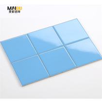 Nordic small square brick 100*100MM bright porcelain kitchen bathroom glazed brick wall brick background tile