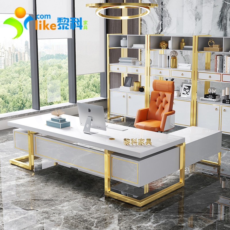 Paint boss table Atmospheric president manager table Fashion creative desk Large desk Simple modern light luxury desk