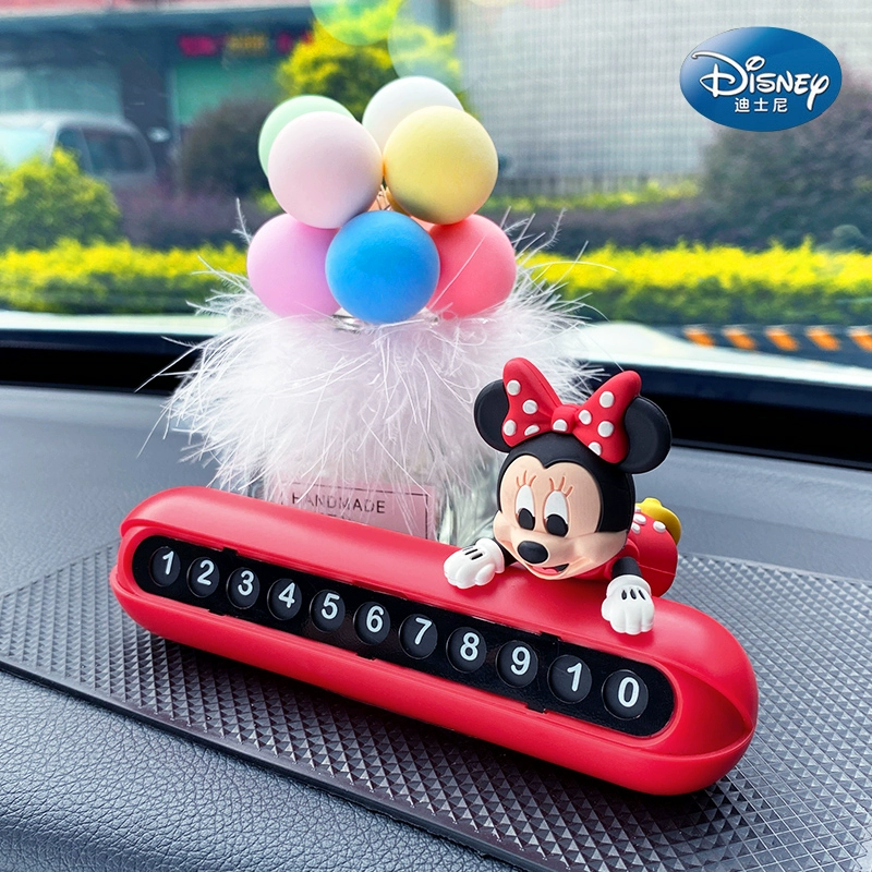 sàn 6d Disney ô tô bãi đậu xe tạm thời biển số ô tô di chuyển biển số xe dễ thương nữ sáng tạo ô tô di chuyển điện thoại di chuyển ô tô đồ trang trí áo trùm ghế xe ô tô bằng vải nệm lót ghế sofa gỗ 