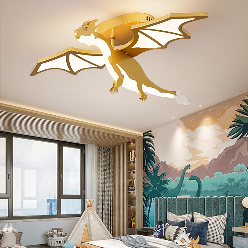 Jet Fire Dragon Ceiling Light Led Children Bedroom Light Boy Rooms Modern Cartoon Personality Creative Minima Lighting