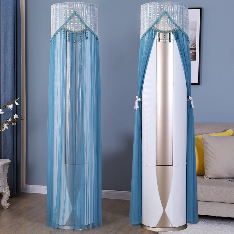 Wenlian air conditioner dust cover vertical cabinet cover round cylindrical Gree beauty's large 3p living room lace cover towel