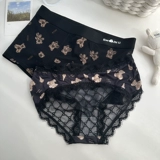 Мультяшное милое нижнее белье для влюбленных, кружевные сексуальные штаны, с медвежатами