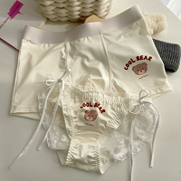 Нижнее белье для влюбленных, хлопковые сексуальные штаны, с медвежатами