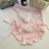 Милый кролик, нижнее белье для влюбленных, штаны, хлопковые трусы, средняя посадка