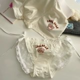 Нижнее белье для влюбленных, хлопковые сексуальные штаны, с медвежатами