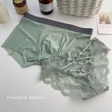 Сексуальное кружевное нижнее белье для влюбленных, шелковые штаны