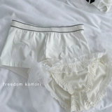 Сексуальное нижнее белье с бантиком для влюбленных, хлопковые кружевные штаны