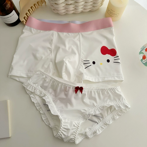 Нижнее белье для влюбленных, сексуальные штаны, милые хлопковые трусы, средняя посадка