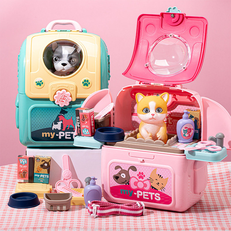 Children's Toys Little Girls Bookpacks Simulated Cat Puppies Pets Kitty Birthday Gift