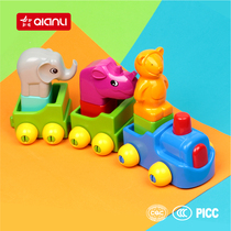 Potential childrens puzzle small train building blocks set baby boys and girls 2-3-6 years old toddler assembly toy