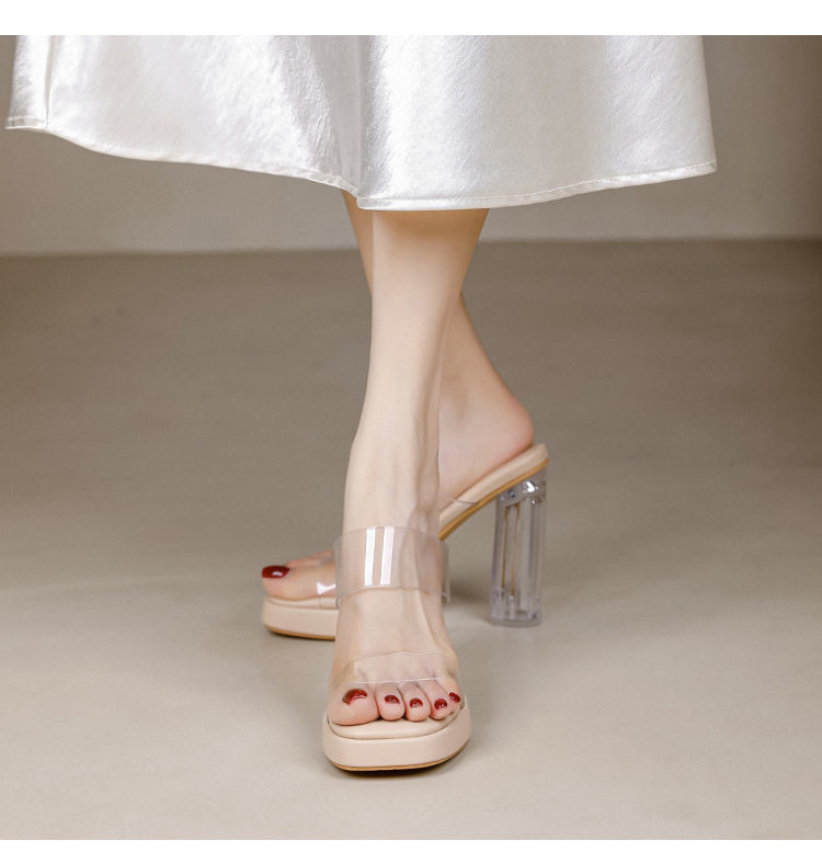 Women's Crystal High Heel Sandals For Elegant Evenings_voghion.com