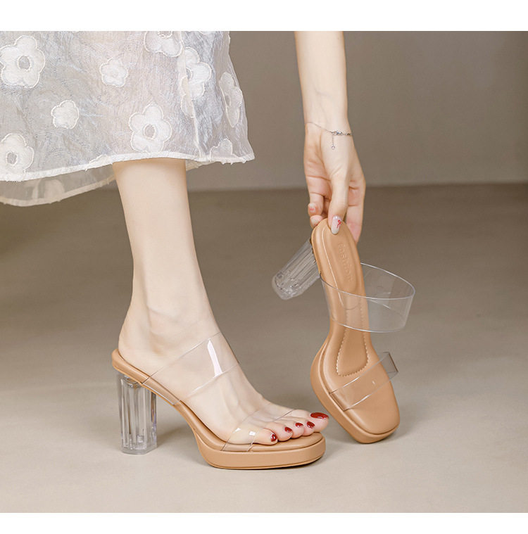 Women's Crystal High Heel Sandals For Elegant Evenings_voghion.com