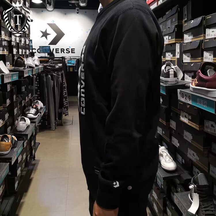 CONVERSE Converse X NBA áo thun nam dài tay thể thao và áo len giải trí 10006672 áo thun nam dài tay có cổ
