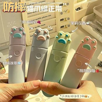 ins High-Quality Cat Paw Correction Tape for Students, Large Capacity, Smooth Correction Tape, Cute Girly Correction Tape