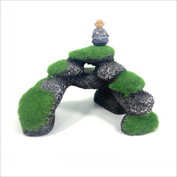 Fish tank simulation rockery flocking stone landscaping imitation coral mountain seabed decoration creative resin craft small ornaments