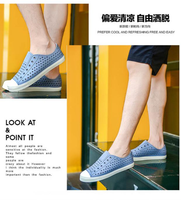 Mùa hè dép lưới lỗ giày đi biển đôi giày nam và nữ chống trượt mềm mại một đáy dép nhựa và dép xu hướng giày tây