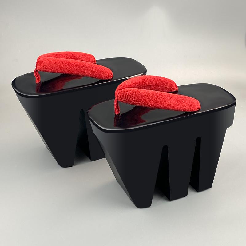 Soft-Soled Three-Toothed Wooden Clogs, Home Wooden Slippers, Cos Shoes, Flower Girl Japanese Style, Geisha Rubber Sole, Ultra-High Heel Cosplay