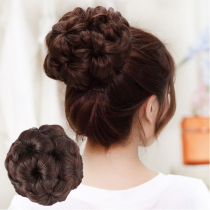 New nine flower hair bun wig ring girl hair costume bride ball head wig hair bag grab clip flower head
