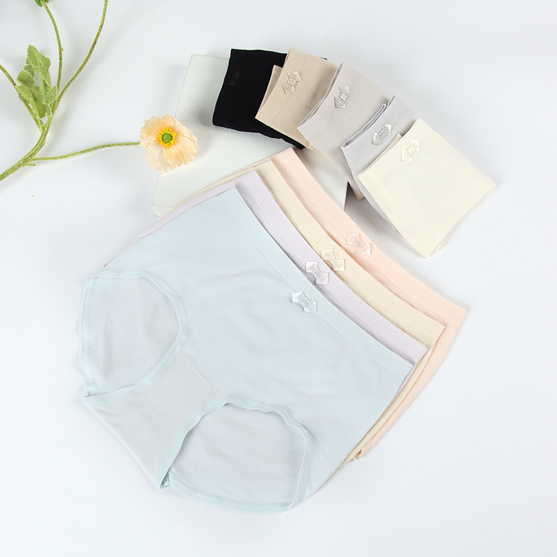 German Dubach 60-Count Ultra-Fine Modal Ultra-Thin Skin-Friendly Pure Color Mid-Waist Antibacterial Inseam Women's Briefs