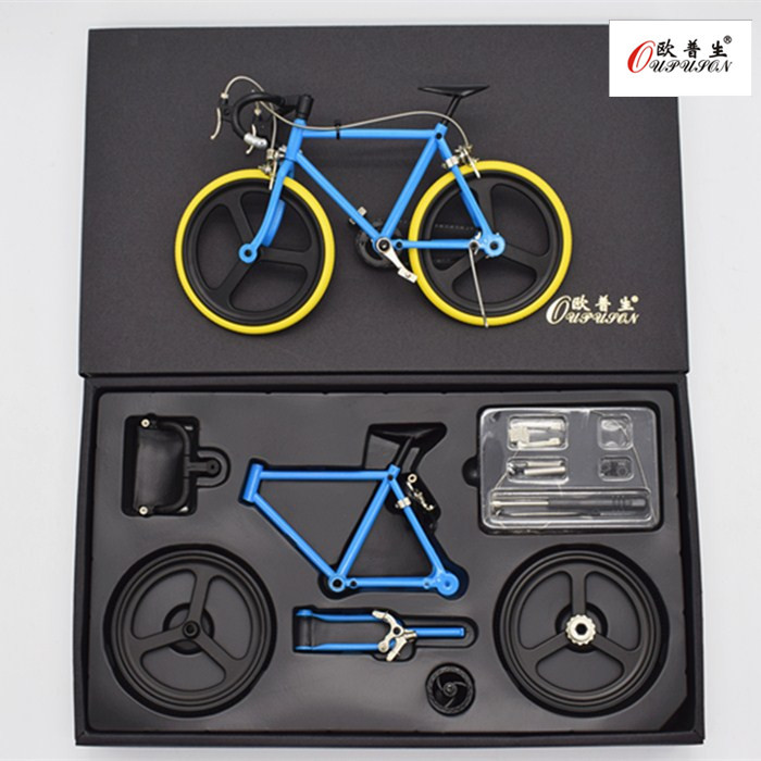 Oupeng Assembled Bicycle Model, Mountain Bike, Road Bike, All-Metal, Various Gift Box Versions with Base