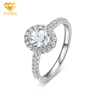 96 points DE color VS clarity Oval natural diamond female ring 18K gold diamond ring marriage marriage ring
