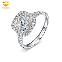 1 627 karat H color VVS clarity pad-shaped natural diamonds nv jie 18K gold diamond ring propose wedding ring