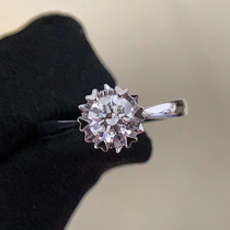 50 points FG color SI clarity EX cut Natural Diamond Girl ring snowflake big diamond ring wedding ring can be customized