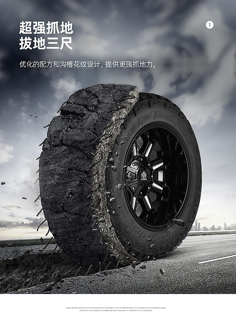 AmeRican AMP Mudland LT35*12.5R16 17MT Off-Road WRangleR RaptoR F150 TundRa TiRe