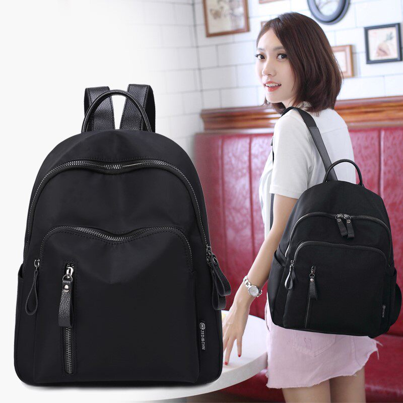 Hong Kong 2022 Oxford Cloth Double Shoulder Bag Han Edition Fashion Lady 100 Hitch Personality Brief About the Travel Trend