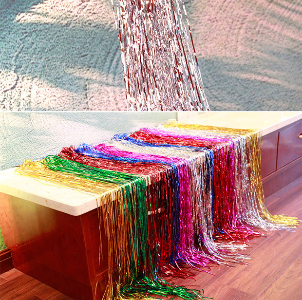 结婚用品婚房气球装饰雨丝帘婚礼生日布置彩带丝带背景墙装饰品详情6