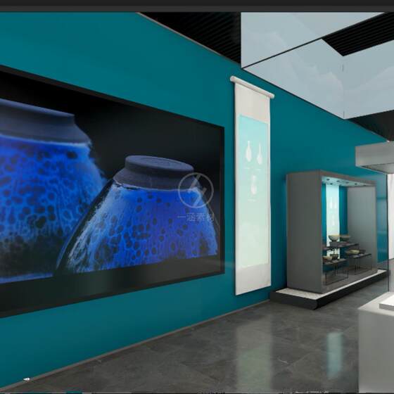 Unity3d Chinese ancient style porcelain virtual exhibition hall interactive roaming source code complete finished product document industry project