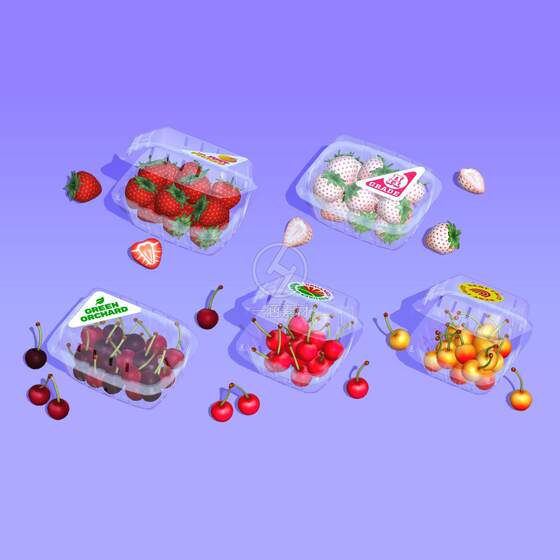 Unity3D Fruit Collection Gift Box Fruit Basket Supermarket Store Model Food Fruit Market 2.0