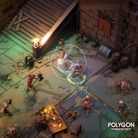 Unity3D Lowpoly Dungeon Scene Model Replica Polygon Dungeons 1.9.5