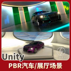 Unity Car Showroom Scene Model Pbr Display Exhibition Garage Garage and Showroom Pack